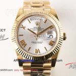 Perfect Replica Swiss Rolex Day Date Presidential 40mm All Gold Replica Watch